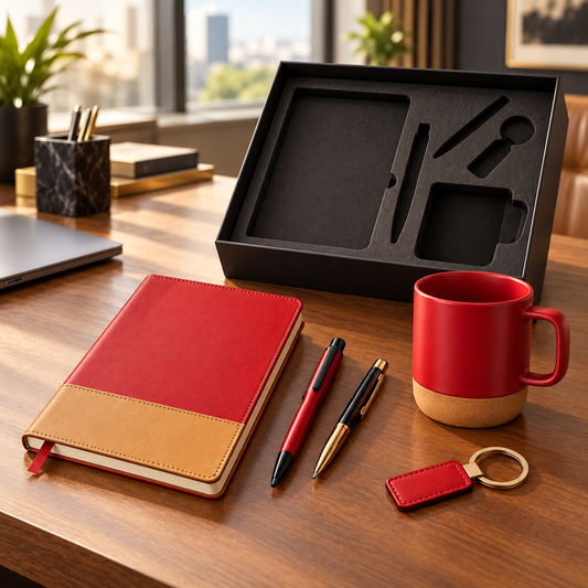 Crimson Executive Desk Essentials Gift Set