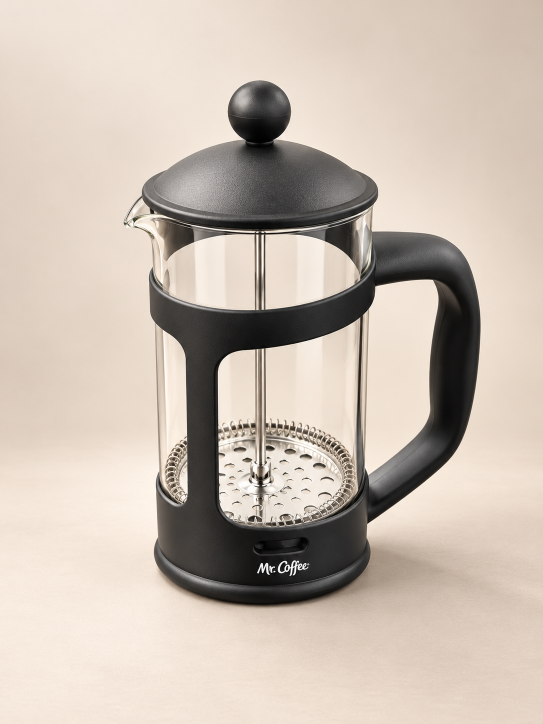 Customizable Mr. Coffee French Press – Matte Black