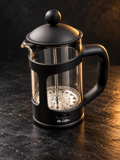Customizable Mr. Coffee French Press – Matte Black