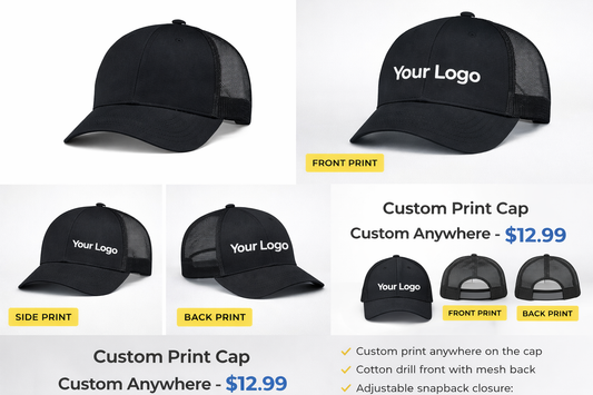 Custom Print Cotton Drill Trucker Cap
