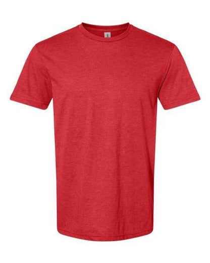 Premium softstyle custom logo T-shirt, close-up product view