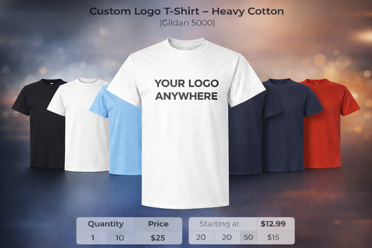 Custom Logo T-Shirt – Heavy Cotton (Gildan 5000)