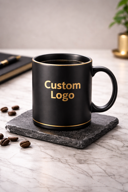 Custom logo ceramic mug, alternate product view