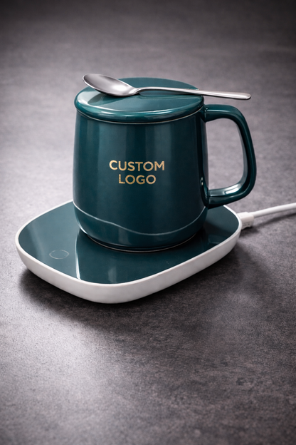 Custom logo USB heated mug set, alternate product view