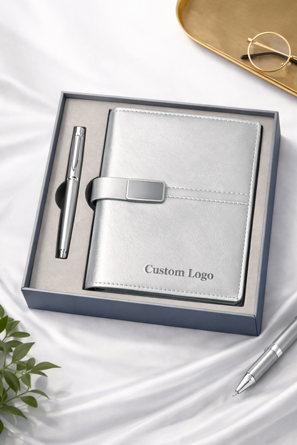 Premium custom logo corporate gift set, product detail view