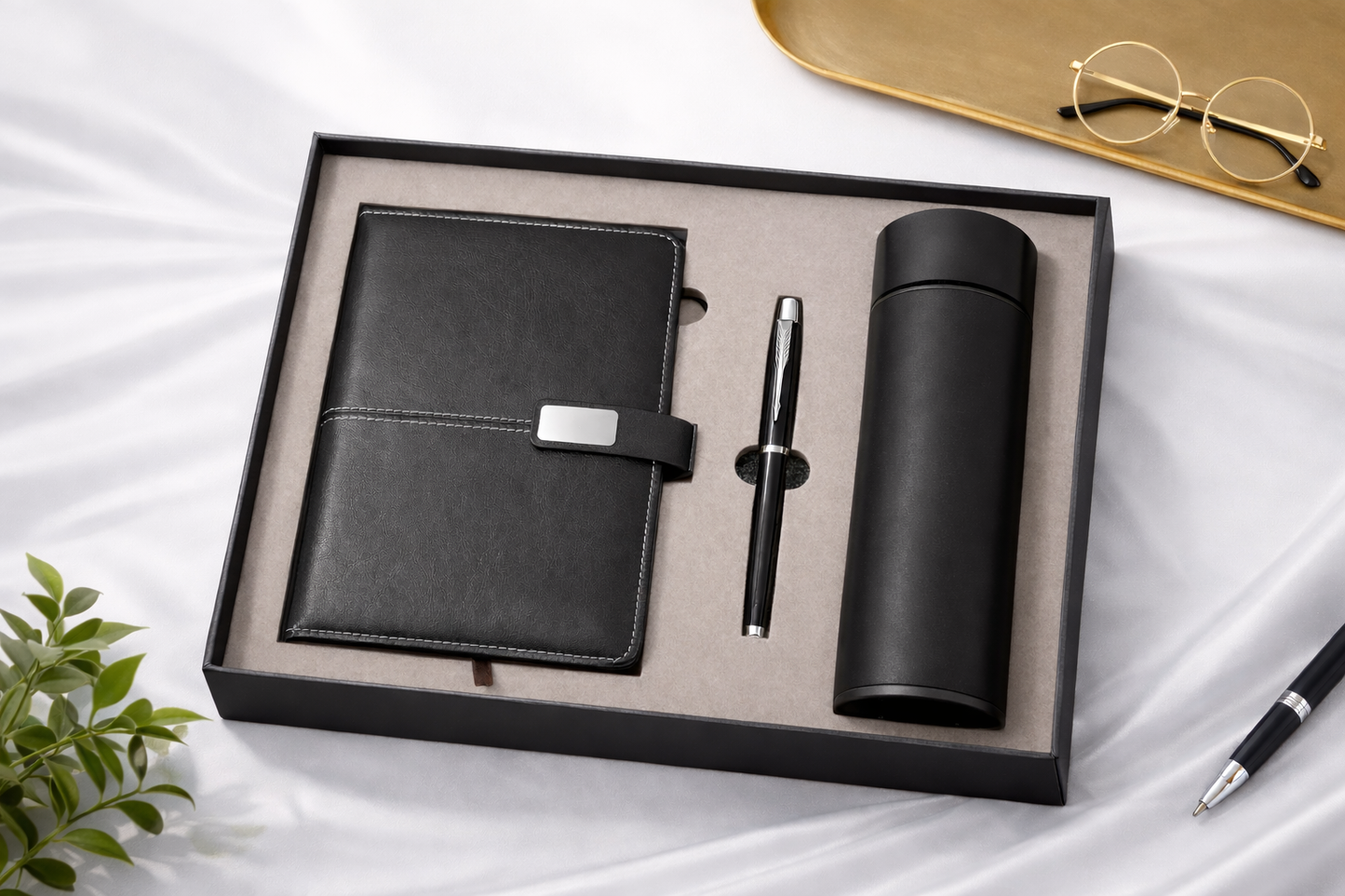 Executive Smart Gift Set – Notebook Pen & Temperature Flask