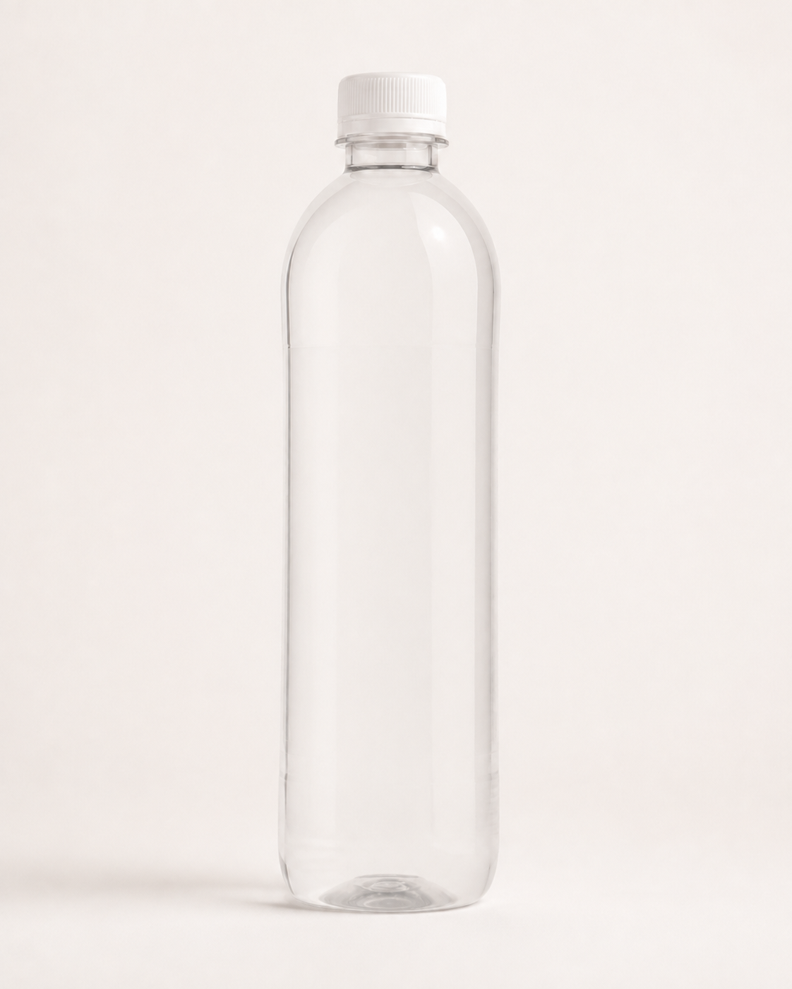 Unlabelled 500 mL water bottle ready for a custom label proof