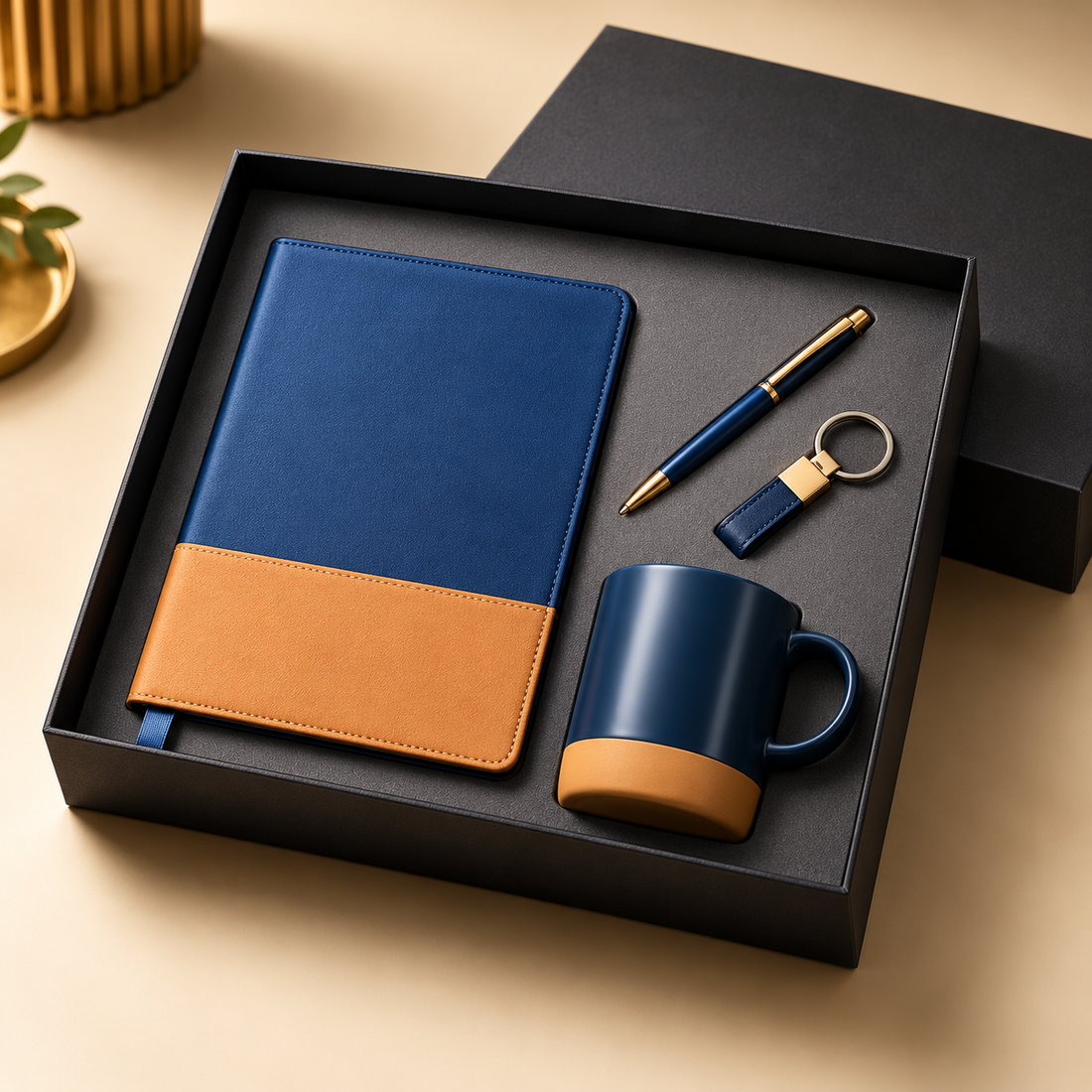 Navy executive desk gift set project example