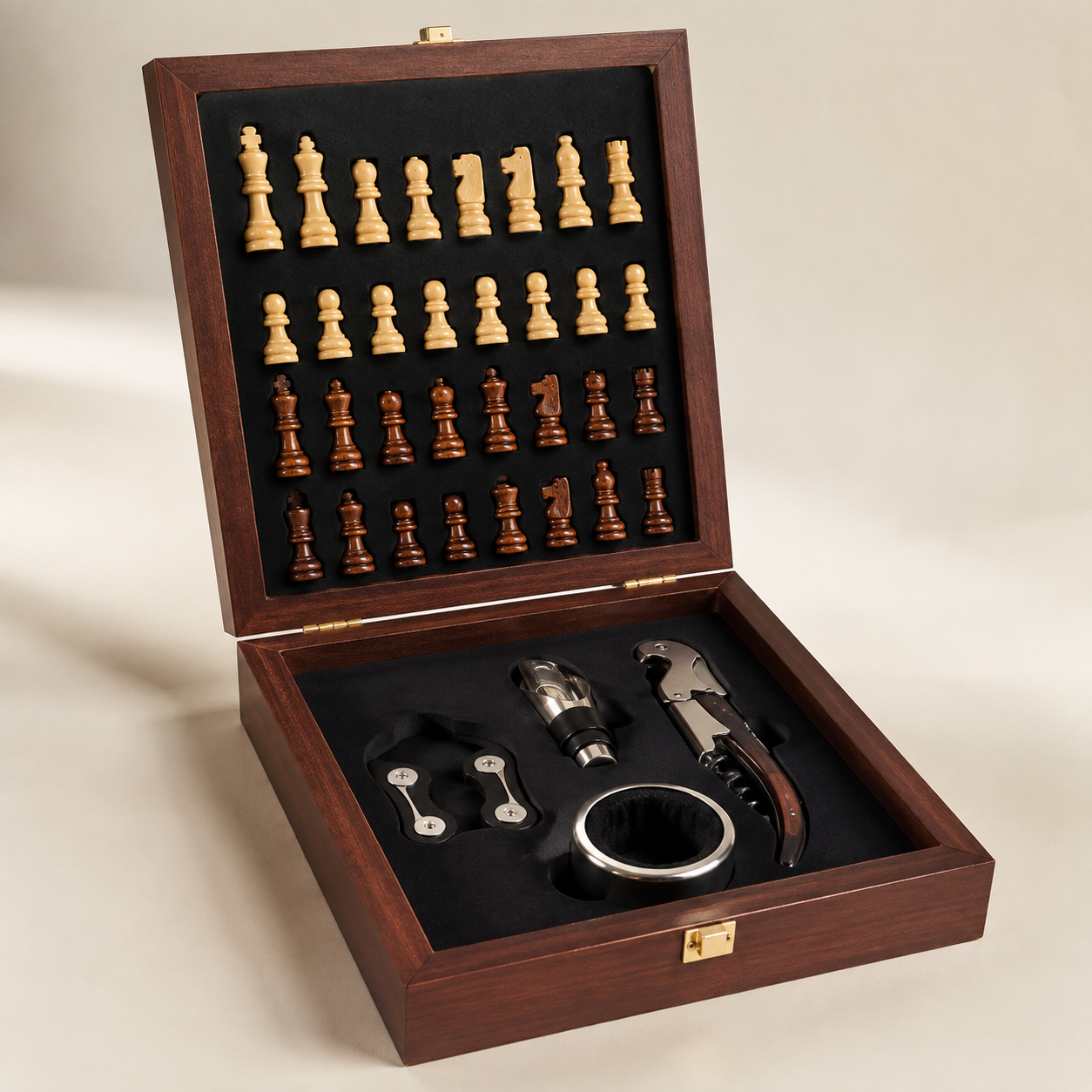 Grandmaster chess and entertaining executive gift set