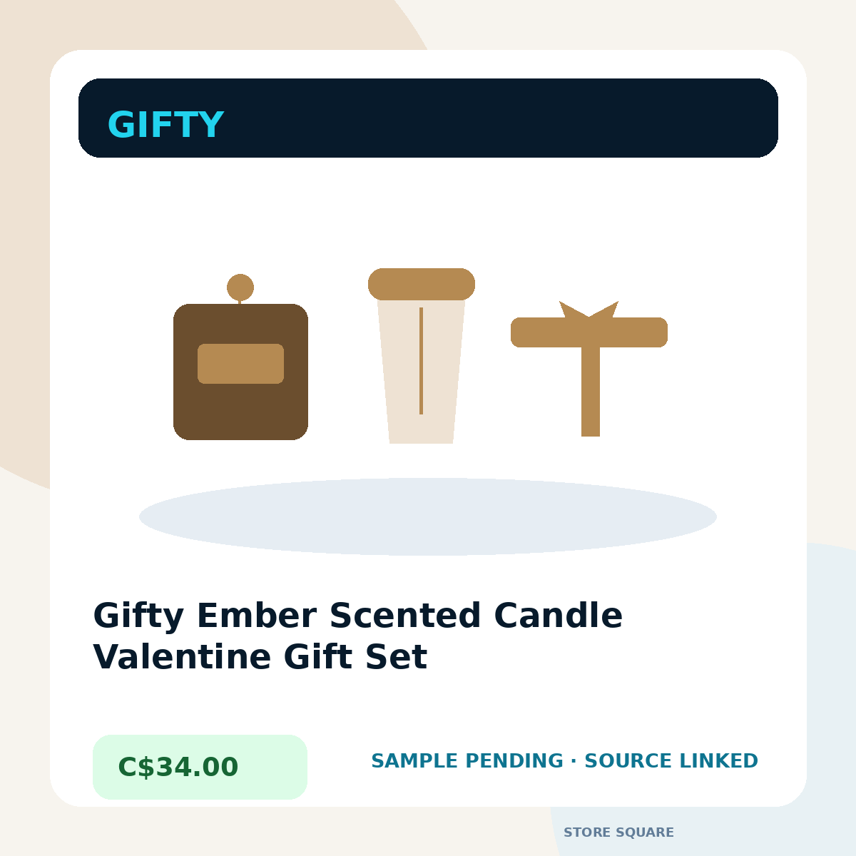 Gifty Ember Scented Candle Valentine Gift Set concept visual — sample and safety review pending
