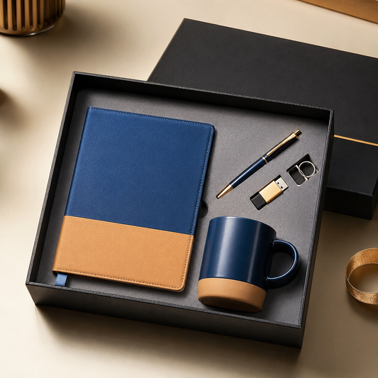 Navy executive desk essentials gift set