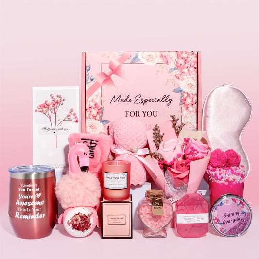 Rose wellness and relaxation Valentine gift box concept