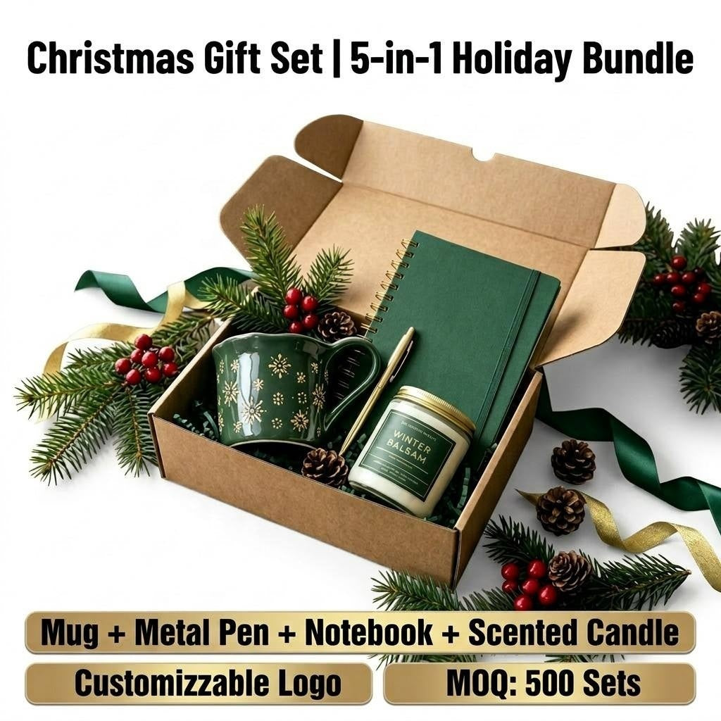Winter Warmth five-piece employee Christmas gift box concept